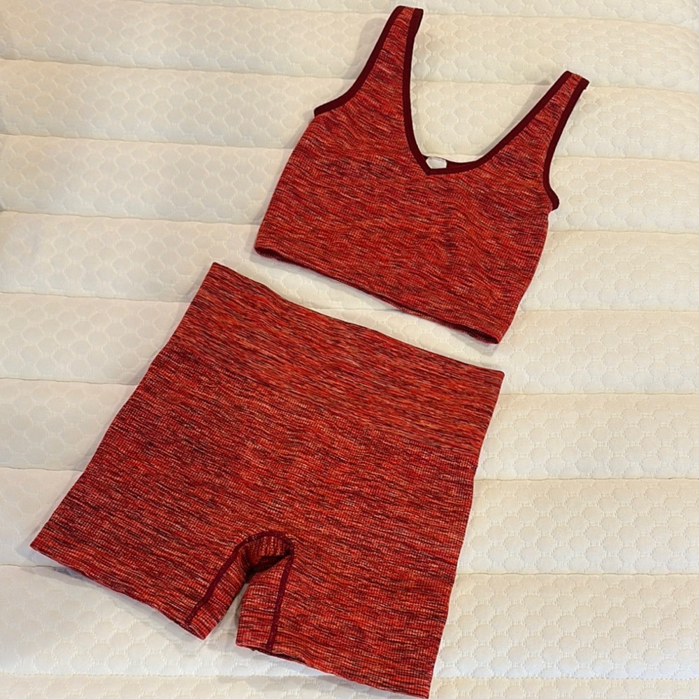 Colsie Red Seamless Sports Bra Intimates Sleepwear